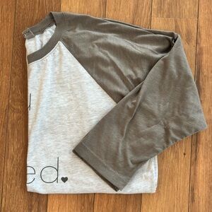 Two-Toned Gray ‘You Are Loved’ Long-Sleeve T-Shirt - XL